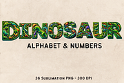 Dinosaur Display Font Alphabet ABC, a Symbol Font by Bubble Pixel (Thumbnail 1 of 8)