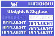 Affluent font, a Sans Serif Font by weknow (Thumbnail 7 of 8)