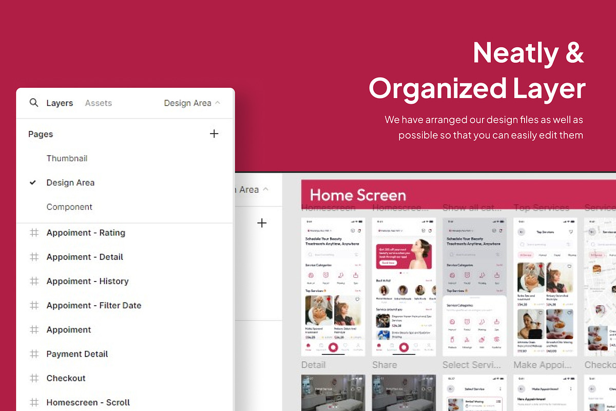 Prettyskin - Beauty Appointment App, an UI Kit Template by Minialis (Photo 4 of 6)
