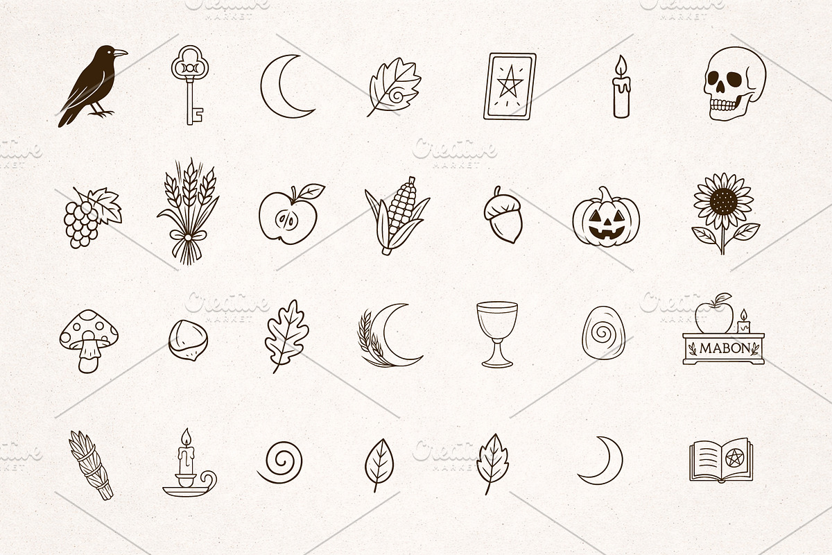 Mabon Doodles: 97 Autumn Equinox Art, an Object Graphic by Christine Krahl (Photo 4 of 13)