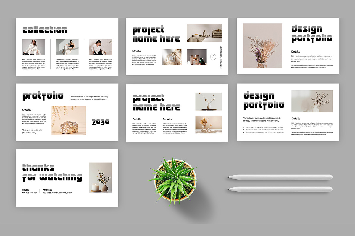 Minimal Portfolio Presentation Pack preview 4
