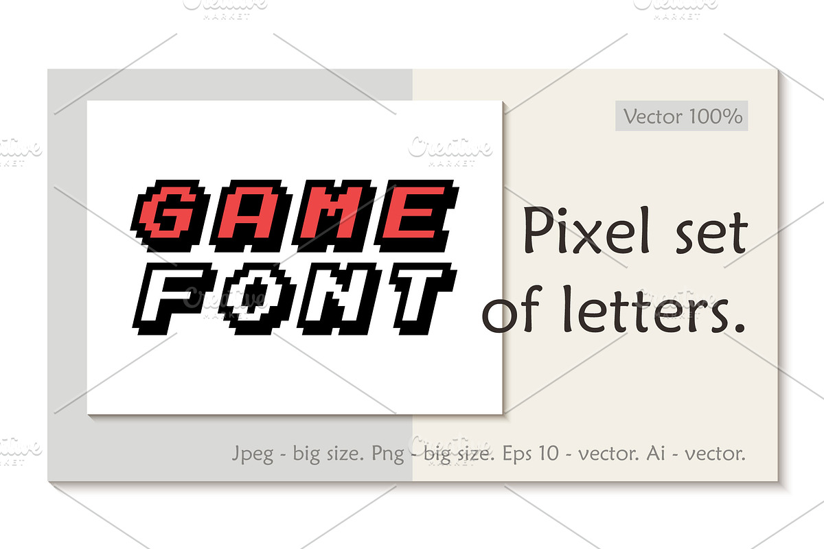 Pixel art, vector letters set., a Templates & Theme by Nomber_86 (Photo 1 of 5)