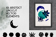 Mystical linocut boho. Celestial set, a Background Graphic by KomannaArt (Thumbnail 9 of 12)