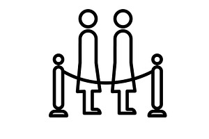 Queue icon, an Outline Icon by Sumberpangan