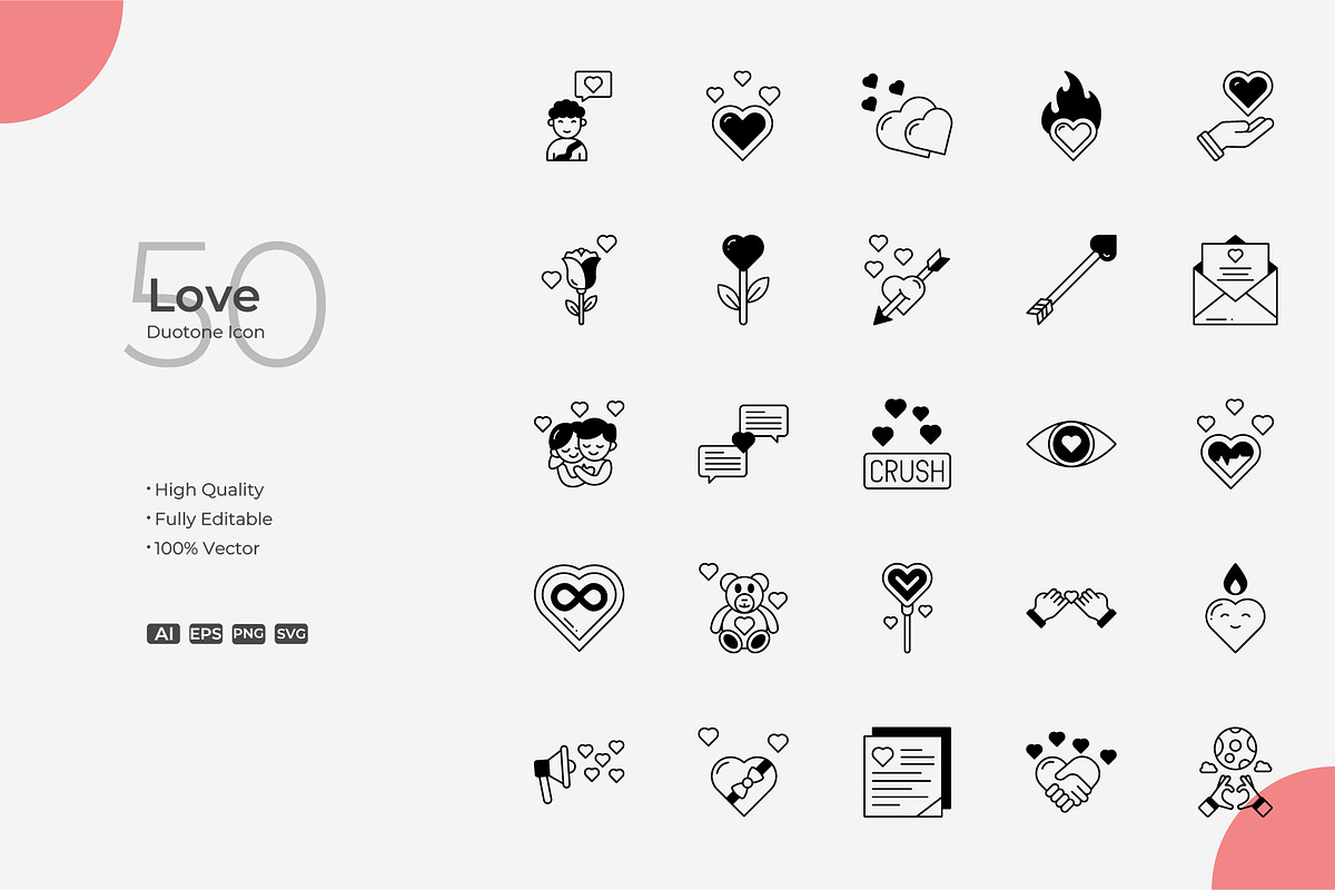 Love Duotone Icons, a Duotone Icon by Bloodline