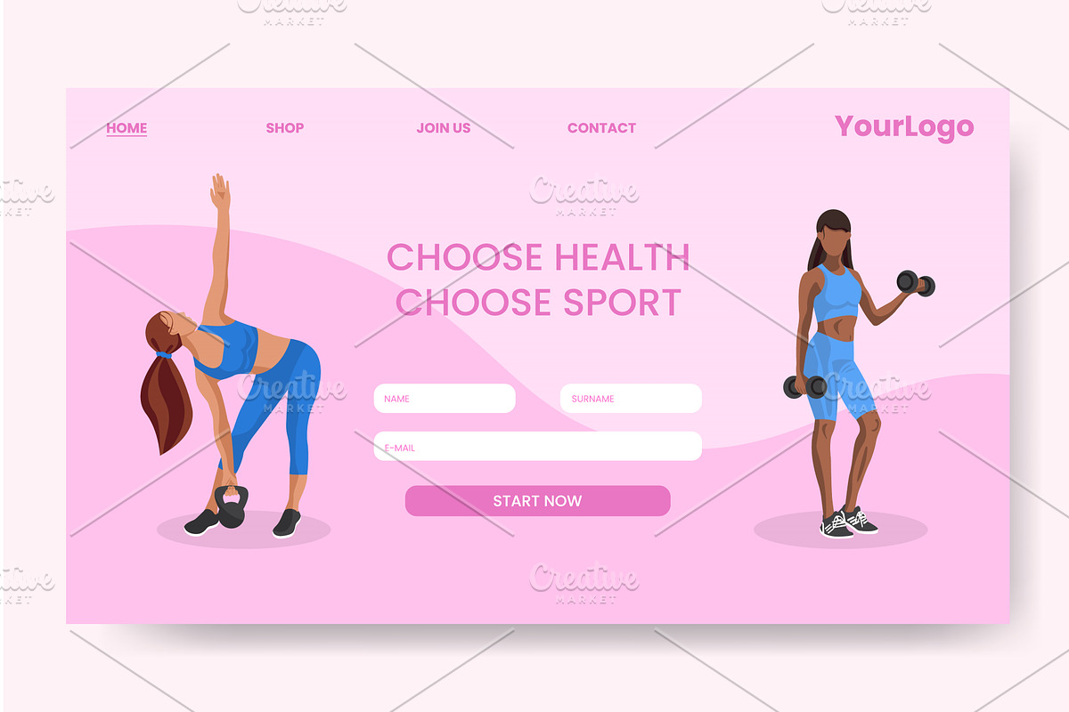 Faceless fitness woman stretching, a Sport Illustration by okskukuruza