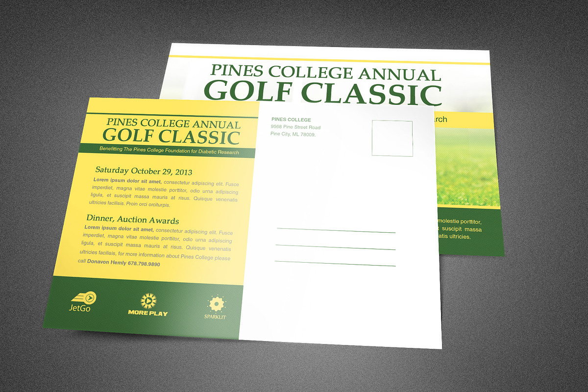 Golf Classic Postcard Template, a Card Template by loswl (Photo 2 of 2)