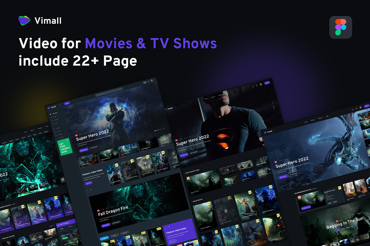 Vimall Website Movies & TV Shows, a Wireframe Template by No.13 (Photo 1 of 8)