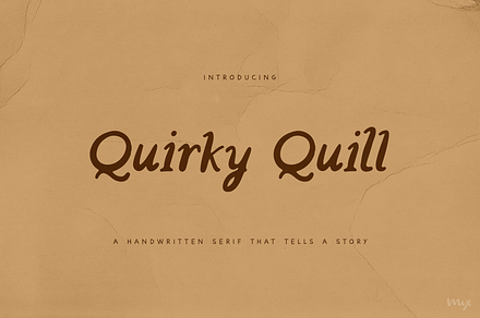 Quirky Quill — A Handwritten Serif, a Handwritten Font by Mix Fonts