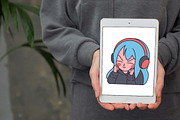 9 Cute Gamer Girl Wearing Headset, a Person Illustration by jongcreative (Thumbnail 6 of 6)
