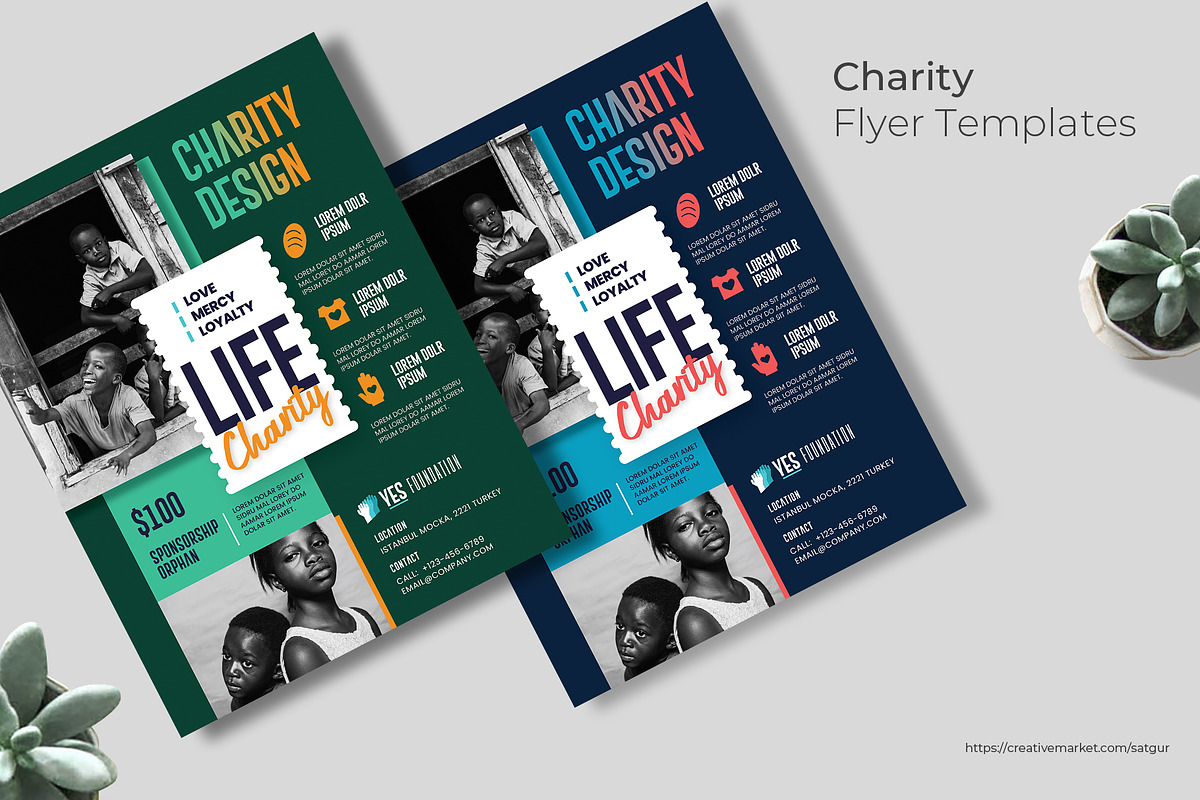 Charity Flyer Template, a Flyer Template by Satgur Graphic Design (Photo 2 of 5)