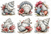 Whimsical Silver Summer Seashell, an Illustration by Black Bird Studio (Thumbnail 3 of 5)