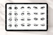Anime & Manga Eyes Procreate Stamps, a Brush Add-On by sundrameda (Thumbnail 4 of 12)