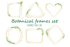 Geometrical Frames With Watercolor