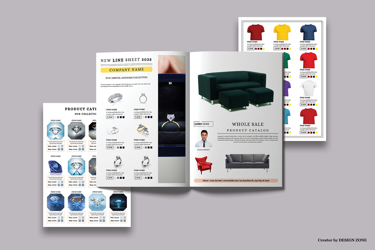 Line Sheet For Wholesale Catalog, a Stationery Template by Design Zone (Photo 4 of 7)