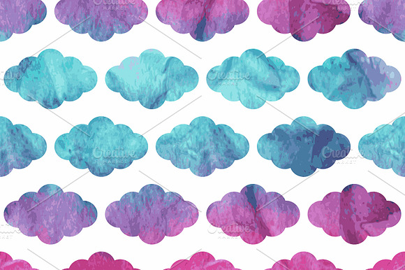 Vector Pattern With Clouds