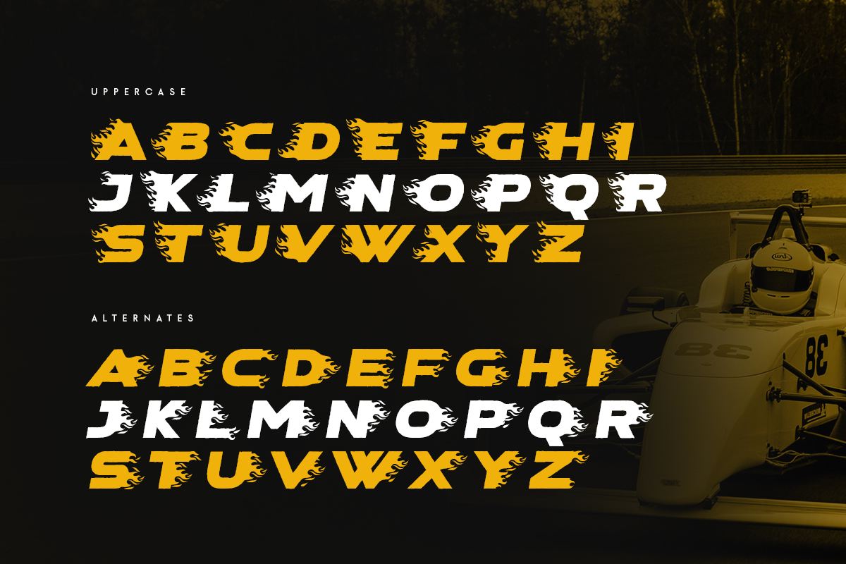 Speed - Futuristic Modern Sport Font, a Sans Serif Font by Hamz Studio (Photo 4 of 15)