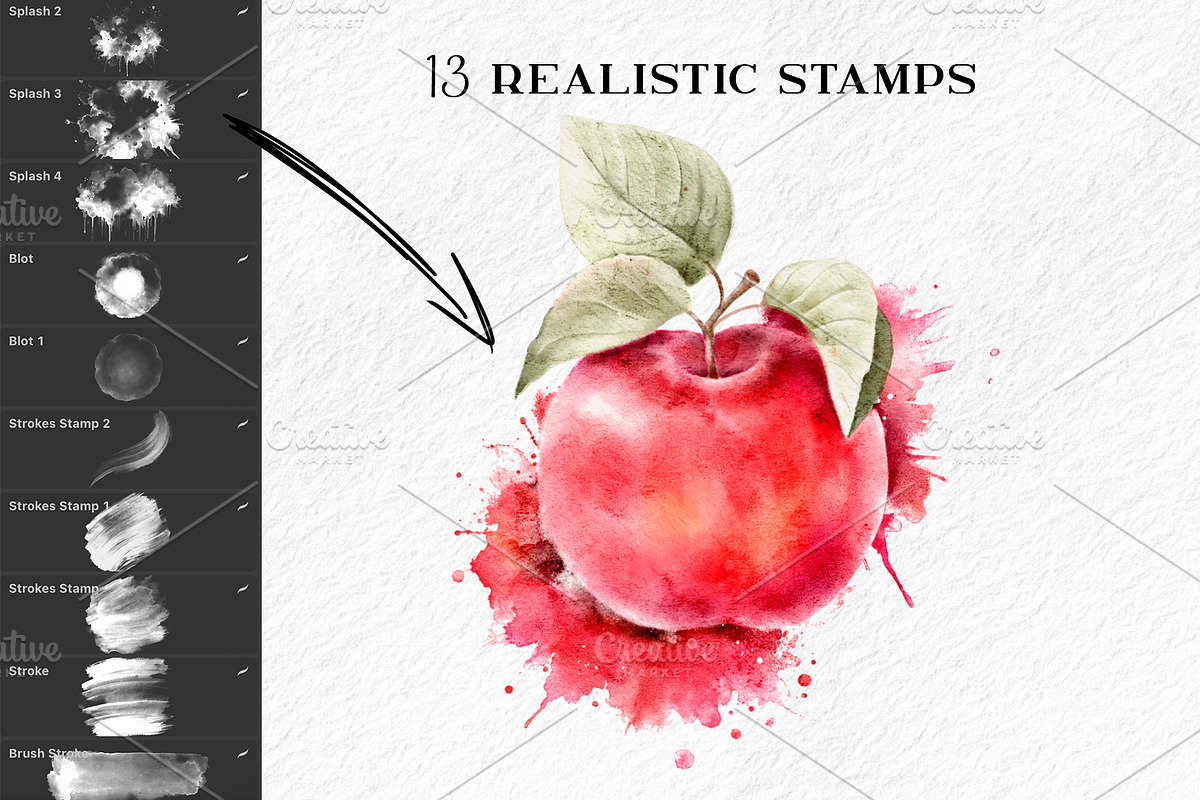 Watercolor Procreate Brushset, a Brush Add-On by Eves_Aquadreams (Photo 3 of 5)