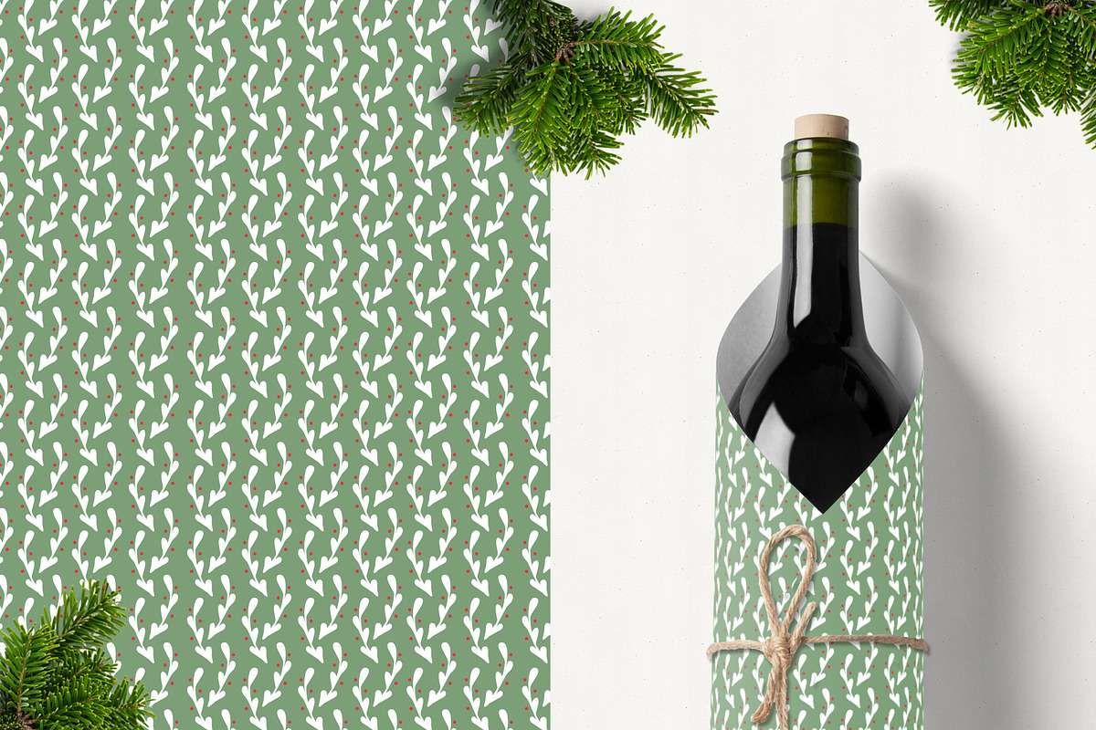 Winter holiday floral patterns, a Pattern Graphic by Cozy pattern shop (Photo 8 of 11)