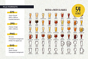 Beer Icon Set, an Outline Icon by insemar (Thumbnail 3 of 4)