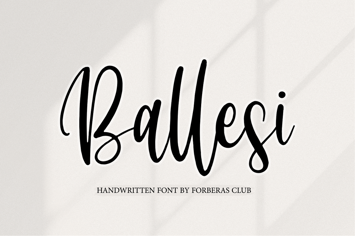 Ballessi, a Script Font by Forberas Club (Photo 1 of 6)