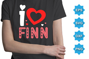 I Love Finn Happy Valentine T-Shirt