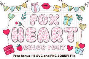 Fox Heart Color Font