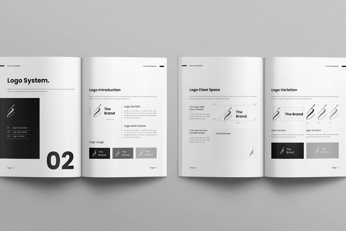 Brand Guideline Template, a Brochure Template by E-Type (Photo 3 of 8)