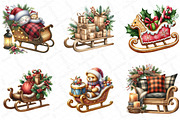 Christmas Sleigh Sublimation Clipart, an Illustration by DreamPrint404 (Thumbnail 5 of 5)
