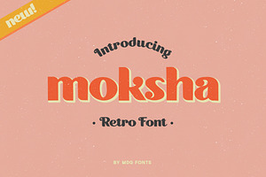 Moksha Font - Retro Style