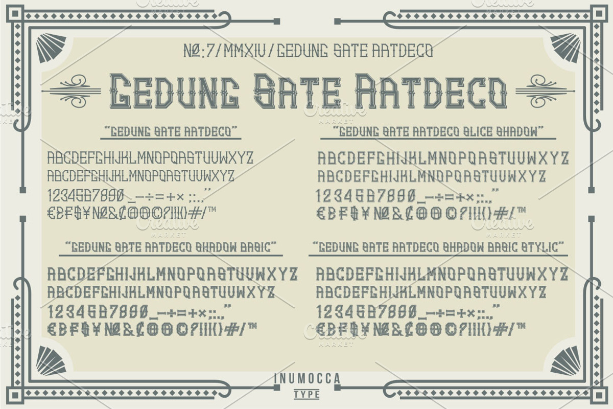 Artdeco (family font) preview 2