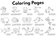 Coloring Book with Animals, an Object Graphic by dacascas (Thumbnail 3 of 4)