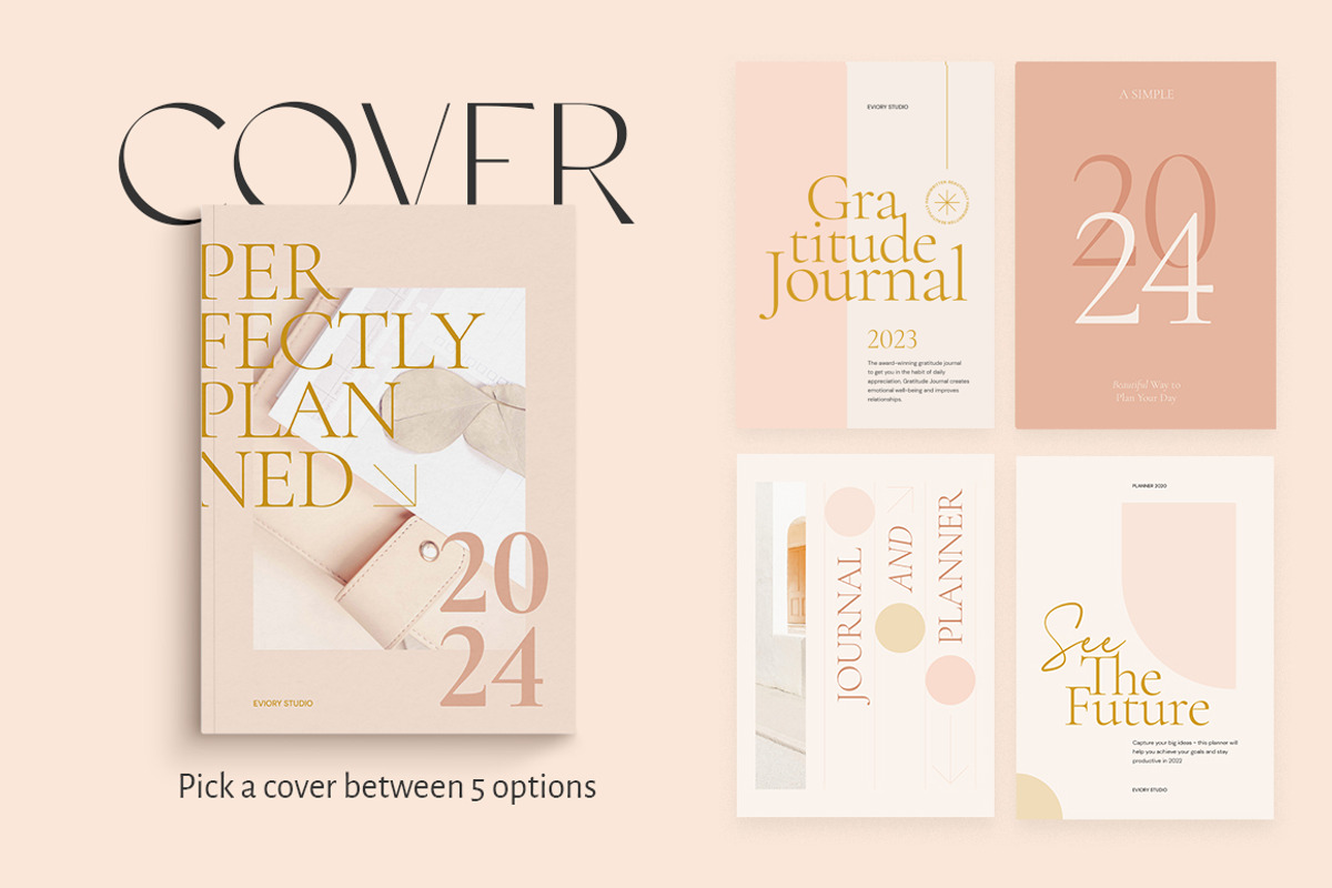 SALE 2024 Planner & Journal CANVA PS, a Magazine Template by Eviory (Photo 4 of 27)
