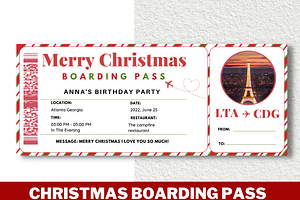 Editable Boarding Pass Template