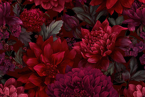 Elegant Floral Seamless Pattern, a Decorative Illustration by Virgo Studio