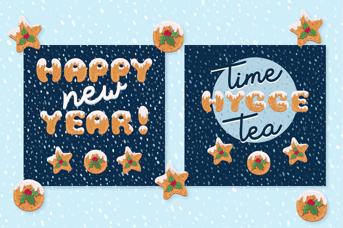 Xmas cookie font family preview 6