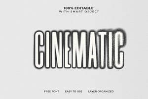 Cinematic Grain Text Effect PSD