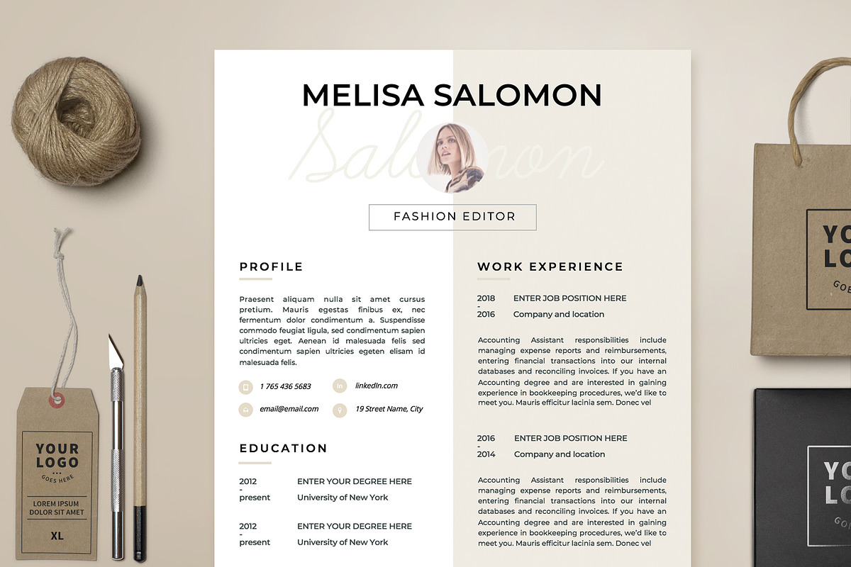 Resume Template 1, 2 page | Florence, a Resume Template by Resume Angels (Photo 1 of 10)