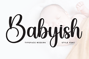 Babyish | Script Font, a Handwritten Font by Scratchones (Thumbnail 1 of 8)