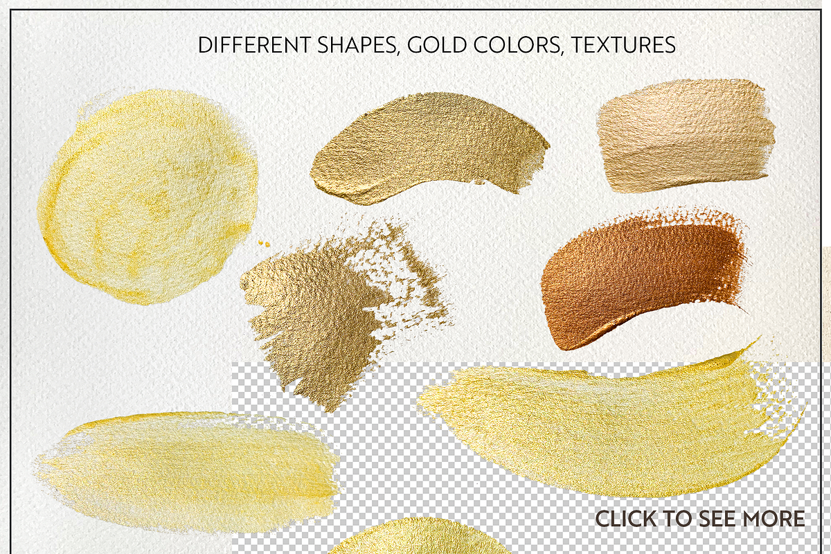 Golden | Acrylic Brush Strokes, an Object Graphic by Kandella's Art (Photo 5 of 10)