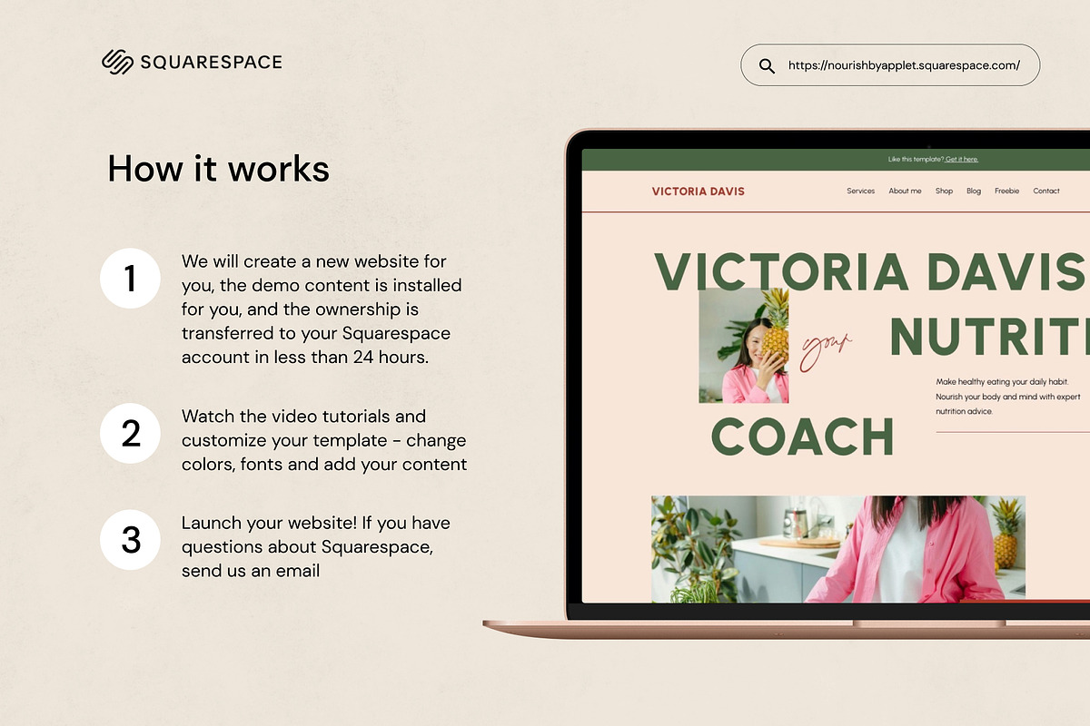 Squarespace Template: Nourish, a Squarespace Template by Applet Studio (Photo 5 of 6)