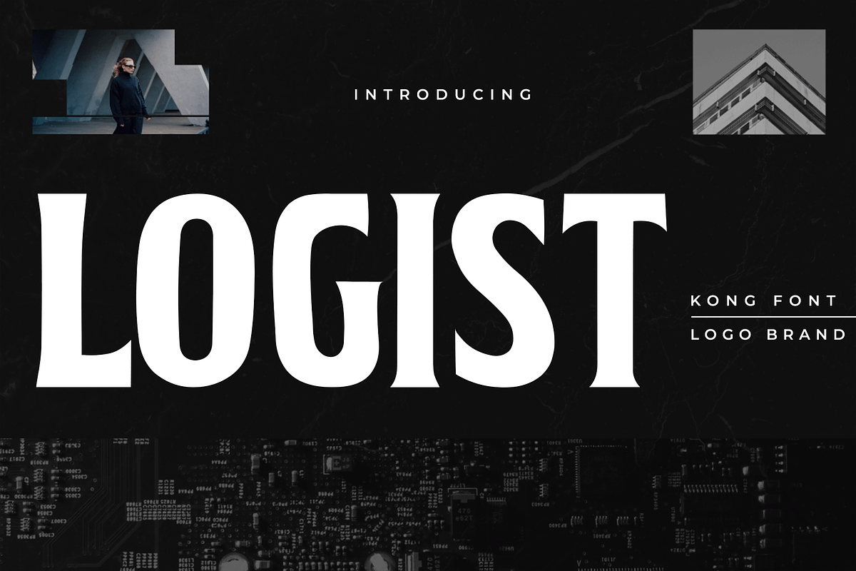 Logist – A Modern Logo Brand Font, a Serif Font by overlaytemplates (Photo 1 of 5)