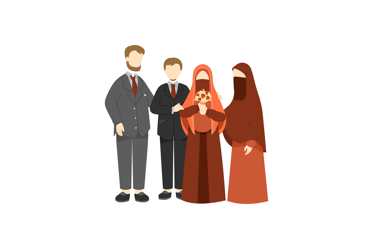 Faceless Muslim Family Illustrations, a Person Illustration by Berkah Studio (Photo 6 of 11)