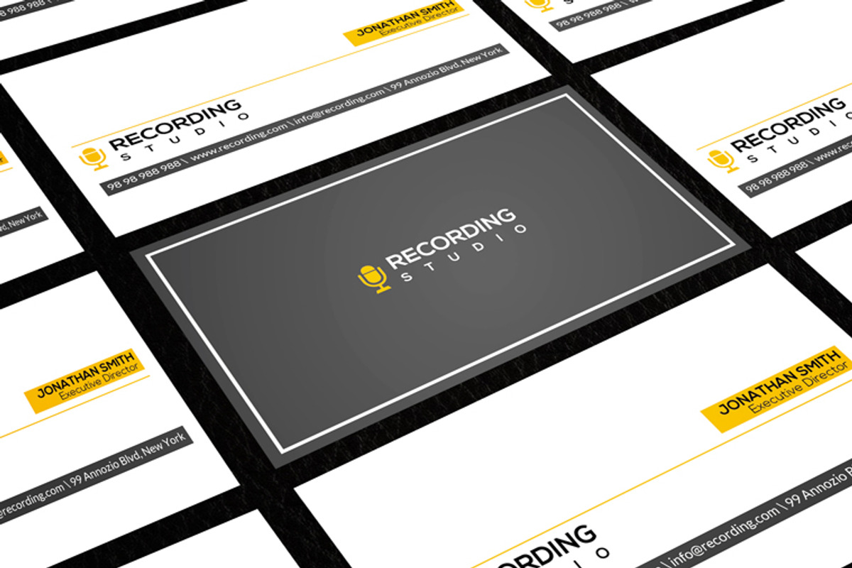 Recording Studio Card CM169, a Business Card Template by annozio (Photo 4 of 4)