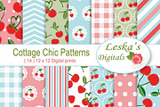 Cherry Digital Paper - Cottage Chic, a Pattern Graphic by Leska's Digitals (Thumbnail 1 of 5)