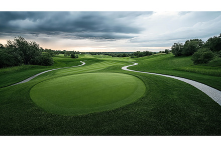 Expansive landscaped golf course, a Sports & Recreation Photo by Sergey Kotenev