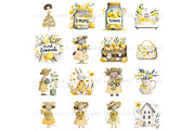 Floral Spring Animals Clipart, Goose, an Animal Illustration by Nicole Branger Art (Thumbnail 7 of 22)