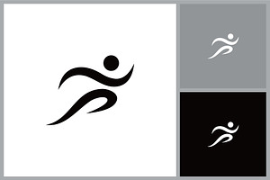 Running Figure Athletic Sports, a Branding & Logo Template by quadrazo