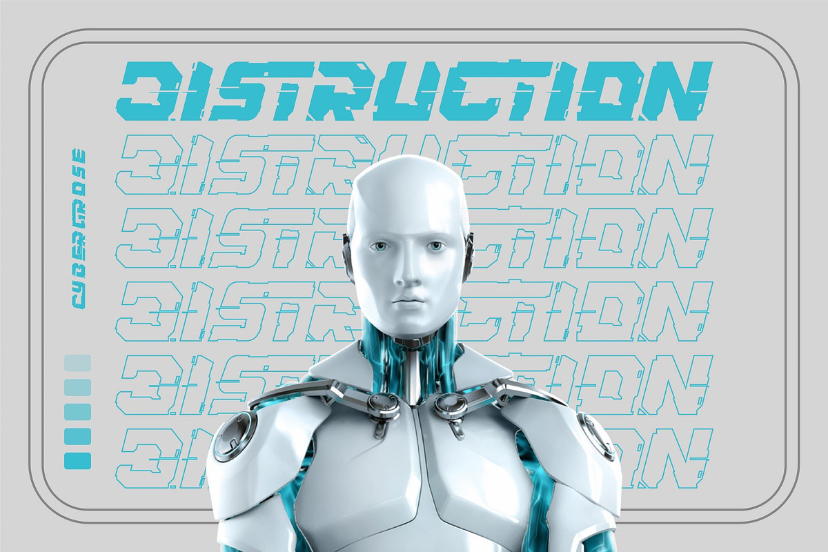 Cybergrose - Cyberpunk Display Font, a Sans Serif Font by Annora Studio (Photo 16 of 17)