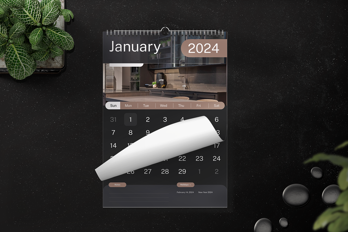 2024 Calendar Template, a Print Template by Annora Studio (Photo 1 of 3)